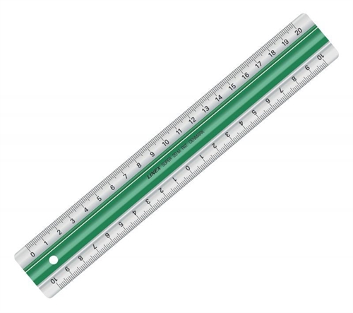 Linex Super plastiklineal med gummiskinne - 40 cm